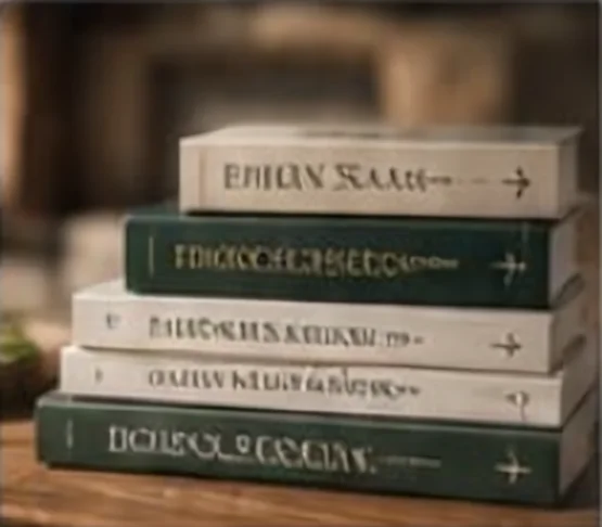 A stack of the four books by Suzan Raad